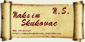 Maksim Skukovac vizit kartica